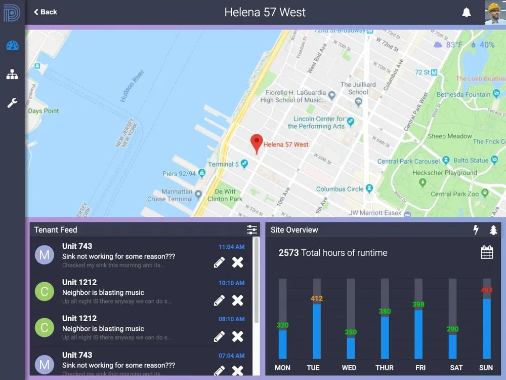 Facility Manager Portal iPad app — screen 3