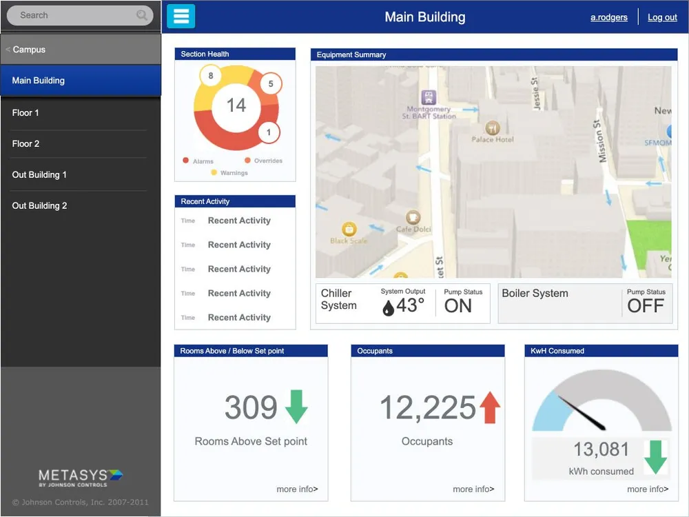 Lo-fi prototype — building view