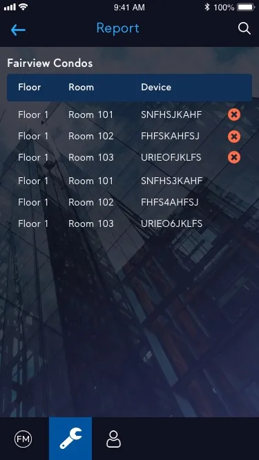 Technician mobile app — fix a failed device