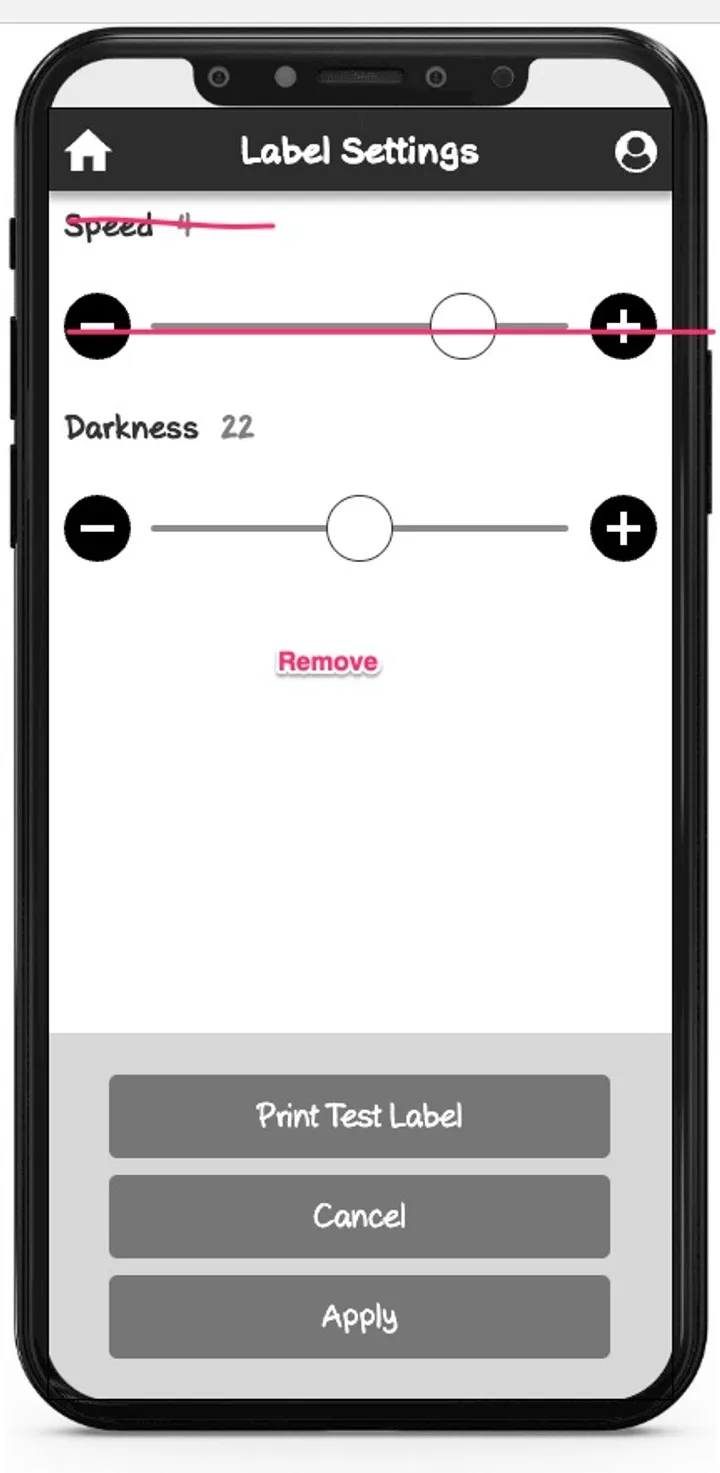 Label Settings — speed and darkness, tuned on the spot