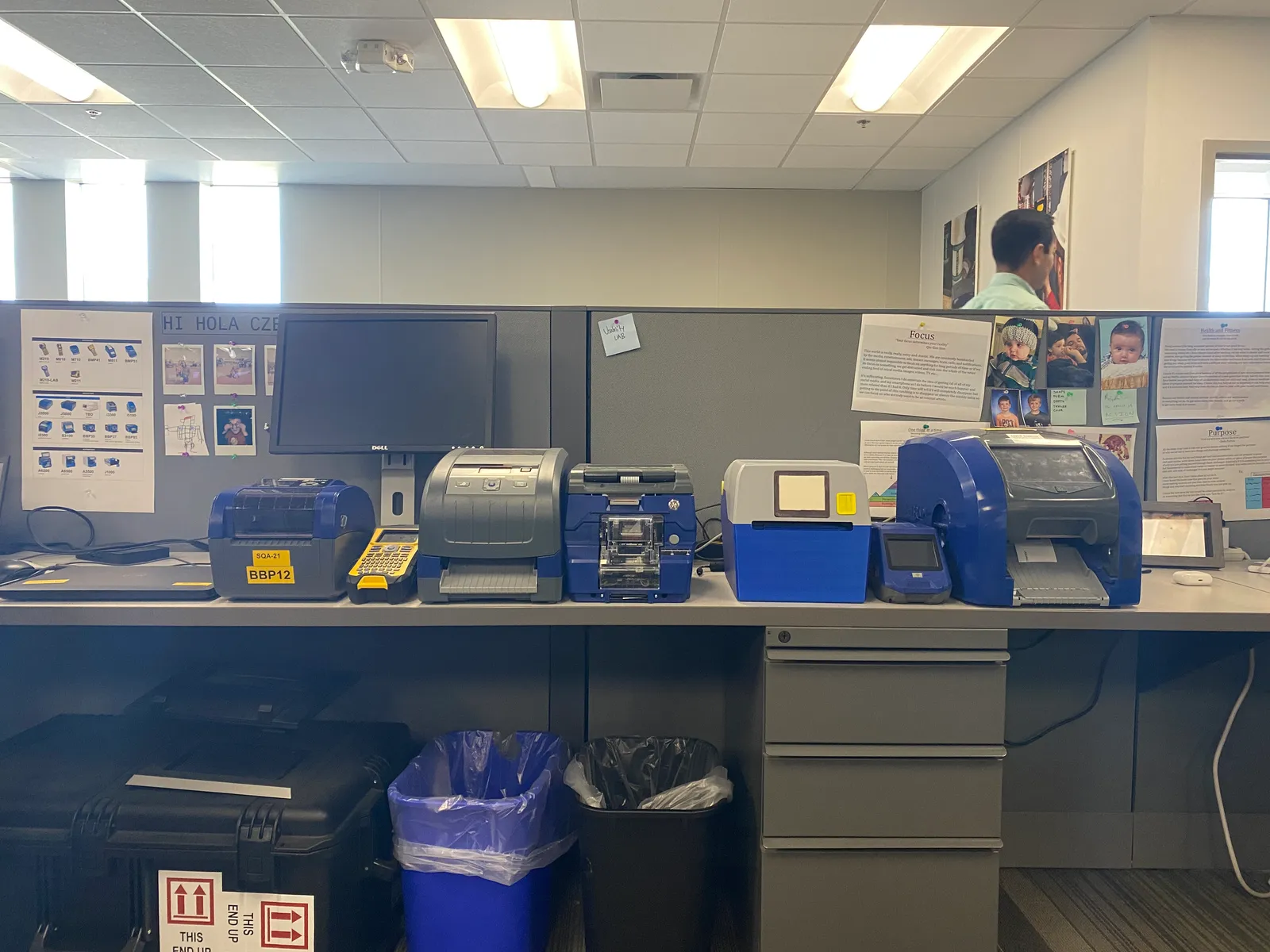 Brady industrial printer fleet on display