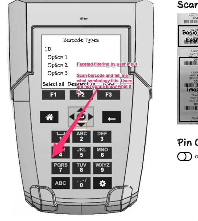 Filtering barcode types by sight, not jargon
